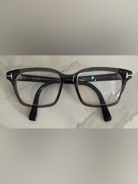 Tom Ford 5661-B Geometric Eyeglasses Frames 020 unisex Gray large office modern